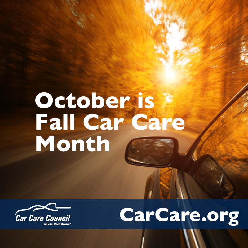 Motorist Checklist for Fall Car Care Month in October - Be Car